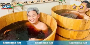 Bồn tắm gỗ thủ công