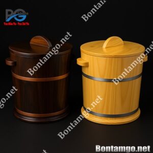 Thùng gỗ đựng gạo sử dụng gỗ tự nhiên