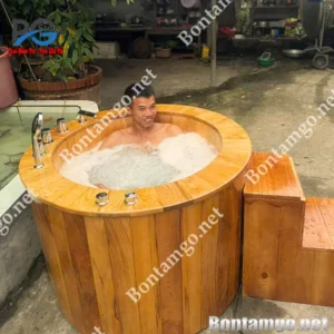 Bồn tắm gỗ sục massage cao cấp