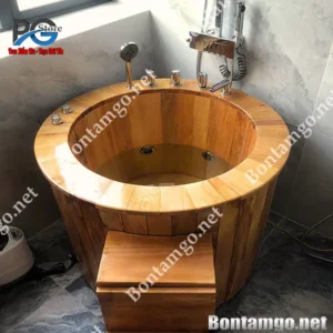 Bồn tắm gỗ sục massage