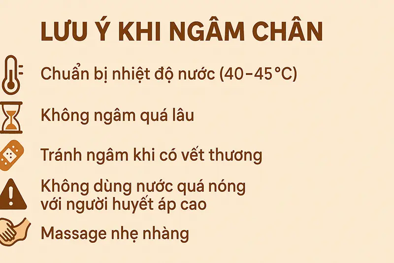 Lưu ý gì khi ngâm chân