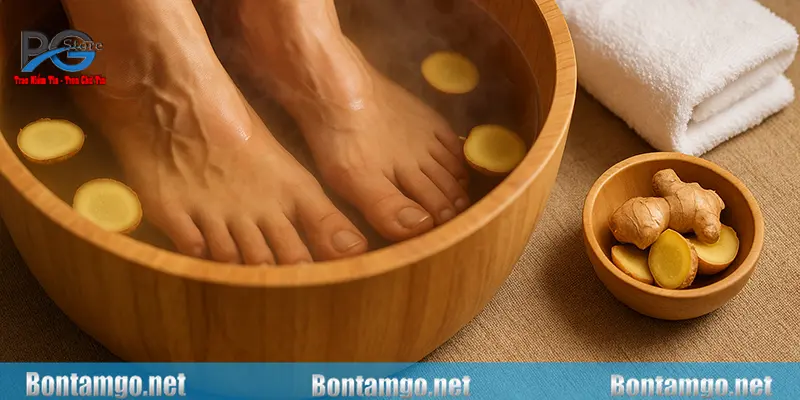 Tác dụng của ngâm chân nước gừng